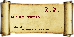 Kurutz Martin névjegykártya